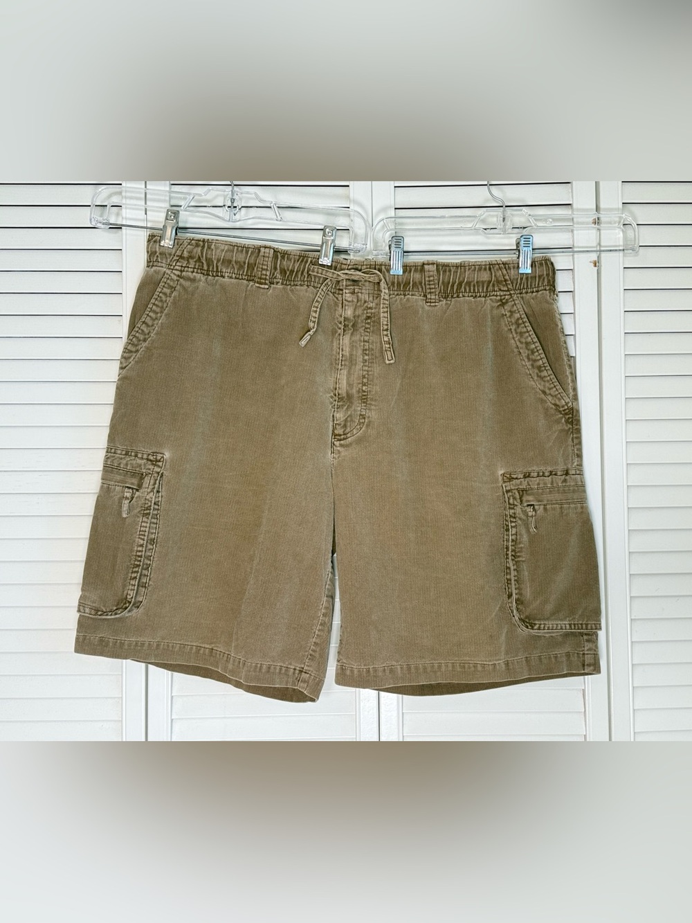 Ocean Pacific OP Y2K Men’s Corduroy Cargo Shorts Size XL 40-42 Brown Drawstring